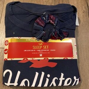 hollister womens pj set medium longsleeve shirt